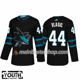 San Jose Sharks Marc-Edouard Vlasic 44 Adidas 2018-2019 Alternate Trikot Authentic - Kinder